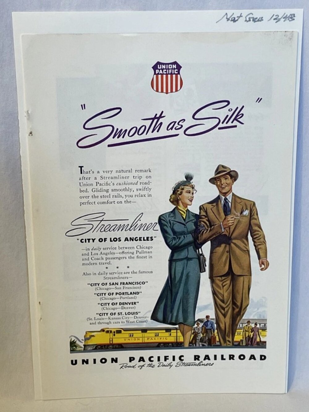 1948 Union Pacific Railroad Vintage Ad Streamliner Train National Geographic Dec - Picture 2 of 10